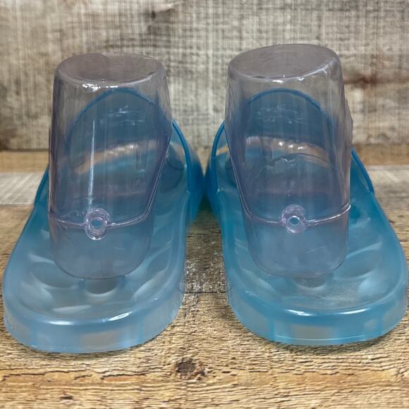 Coach Ulyssa Rubber Slide Sandals Clear Jelly Sea Mist Blue Size 8 NEW - Picture 8 of 13
